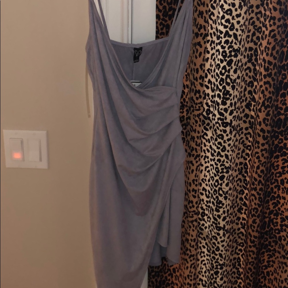 Suede Purple mini dress